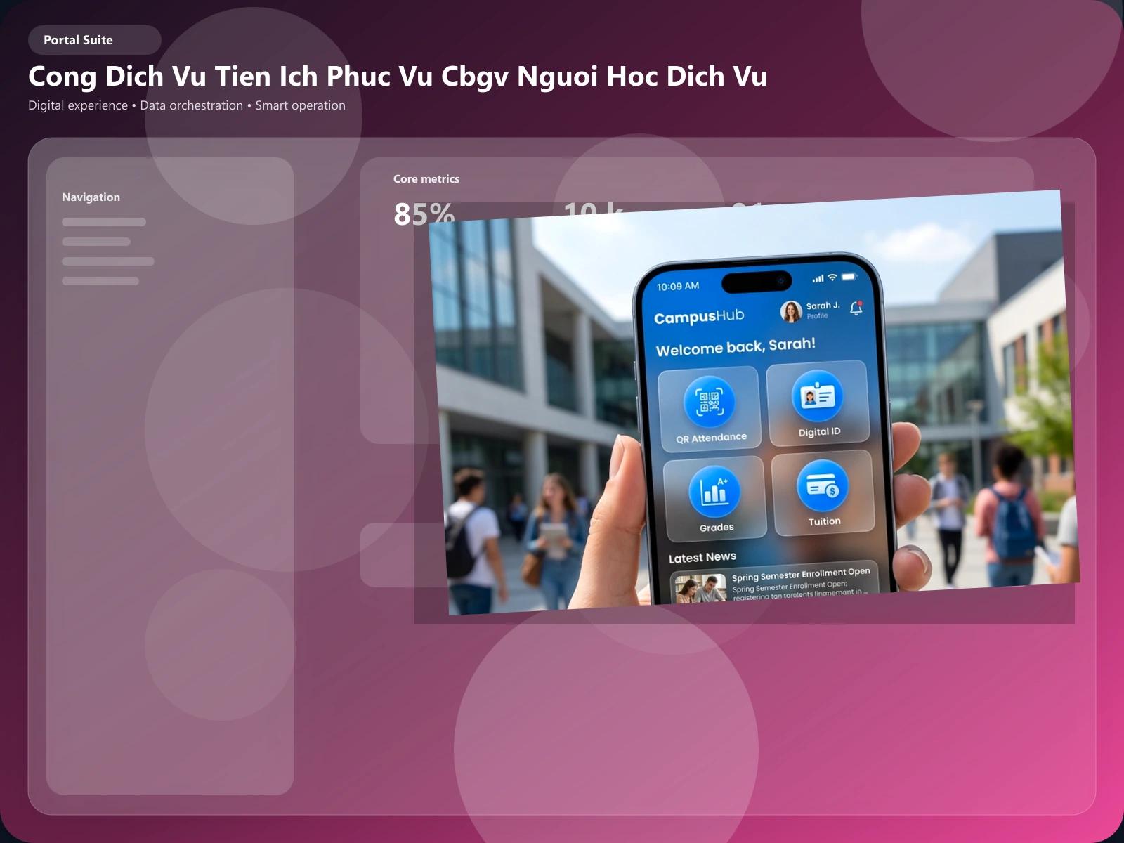 Cổng dịch vụ tiện ích phục vụ CBGV, người học (Dịch vụ công trực tuyến)