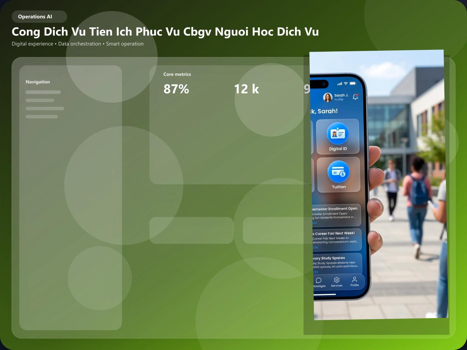 Cổng dịch vụ tiện ích phục vụ CBGV, người học (Dịch vụ công trực tuyến) visual secondary 2